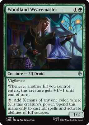 Magic: The Gathering - The Hobbit - Woodland Weavemaster - 143 - Uncommon - Normal