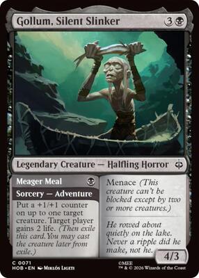Magic: The Gathering - The Hobbit - Gollum, Silent Slinker - Common - Foil