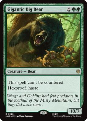 Magic: The Gathering - The Hobbit - Gigantic Big Bear - Rare - Normal
