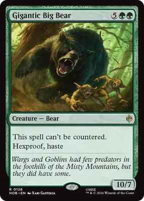 Magic: The Gathering - The Hobbit - Gigantic Big Bear - 126 - Rare - Foil