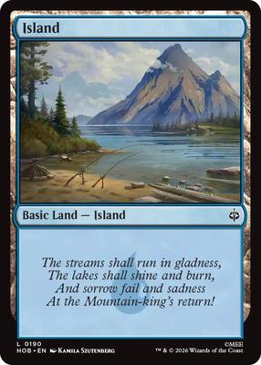 Magic: The Gathering - The Hobbit - Island (0190) - Land - Normal
