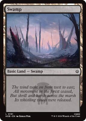 Magic: The Gathering - The Hobbit - Swamp (0191) - Land - Foil