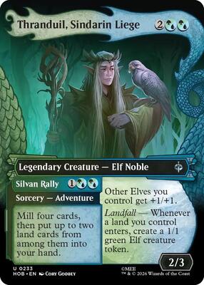 Magic: The Gathering - The Hobbit - Thranduil, Sindarin Liege (Showcase) - Uncommon - Normal