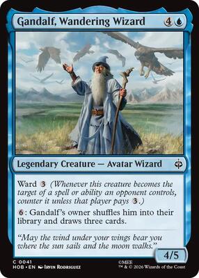Magic: The Gathering - The Hobbit - Gandalf, Wandering Wizard - Common - Foil