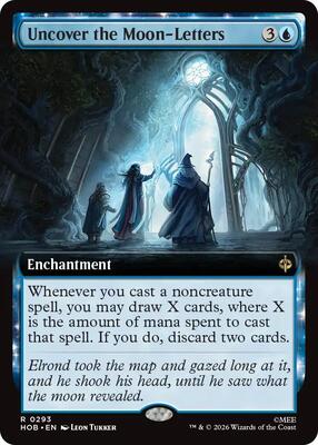 Magic: The Gathering - The Hobbit - Uncover the Moon-Letters (Extended Art) - Rare - Normal