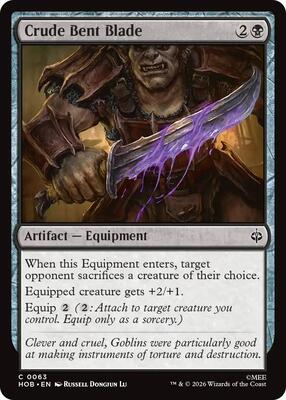 Magic: The Gathering - The Hobbit - Crude Bent Blade - Common - Foil