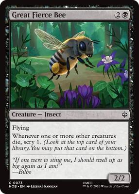 Magic: The Gathering - The Hobbit - Great Fierce Bee - Common - Normal