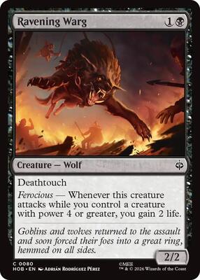 Magic: The Gathering - The Hobbit - Ravening Warg - Common - Foil