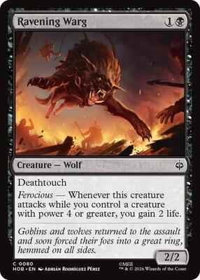 Magic: The Gathering - The Hobbit - Ravening Warg - 80 - Common - Foil