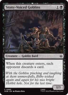 Magic: The Gathering - The Hobbit - Stony-Voiced Goblins - 85 - Common - Normal