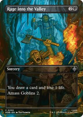 Magic: The Gathering - The Hobbit - Rage into the Valley (Borderless) - Common - Normal