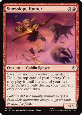 Magic: The Gathering - The Hobbit - Snowslope Hunter - Uncommon - Normal
