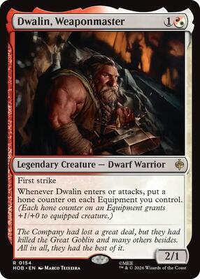 Magic: The Gathering - The Hobbit - Dwalin, Weaponmaster - 154 - Rare - Normal