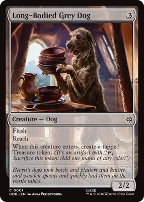 Magic: The Gathering - The Hobbit - Long-Bodied Grey Dog - Common - Foil