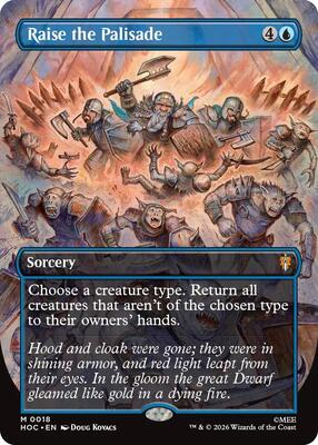 Magic: The Gathering - The Hobbit: Eternal-Legal - Raise the Palisade (Borderless) - Mythic - Foil