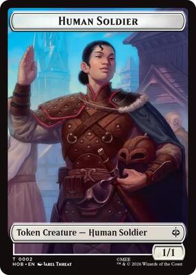 Magic: The Gathering - The Hobbit - Human Soldier // Dwarf Double-Sided Token - Token - Foil