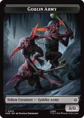 Magic: The Gathering - The Hobbit - Goblin Army (0003) // Treasure (0012) Double-Sided Token - 3 // 12 - Token - Foil