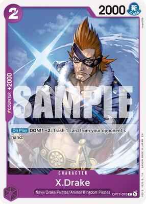 One Piece Card Game - The World's Strongest Warriors - X.Drake - Common – OP17-075 - Normal