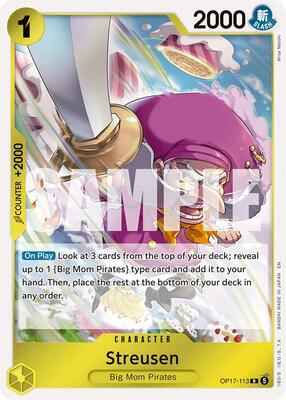 One Piece Card Game - The World's Strongest Warriors - Streusen (113) - Rare – OP17-113 - Foil