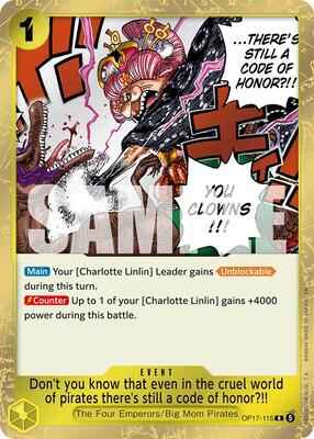 One Piece Card Game - The World's Strongest Warriors - Don't you know that even in the cruel world of pirates there's still a code of honor?!! - Rare – OP17-115 - Foil