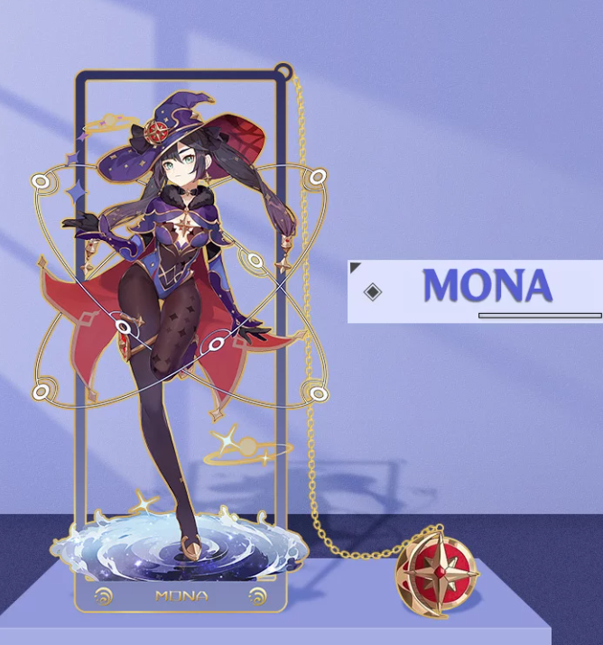 Mona Genshin Impact Metal Bookmark