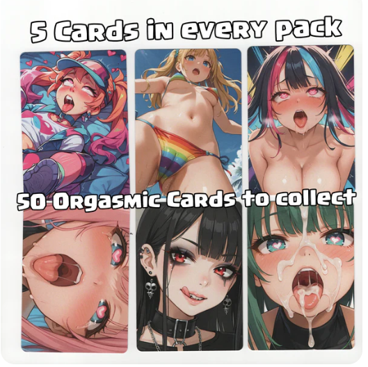 Ahegao Orgasm Booster Pack | Lewd Waifu Cards
