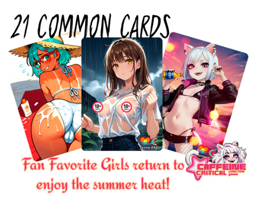 Full Glory Waifus: Summer Love Booster Pack | Nude Waifu Cards