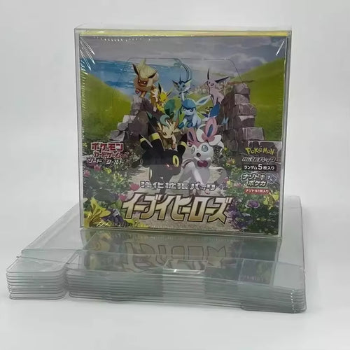 10Pcs Dustproof PVC Japanese Booster Box Clear Plastic Card Protector Case Cards Pack Protective Box Display for Pokemon Booster