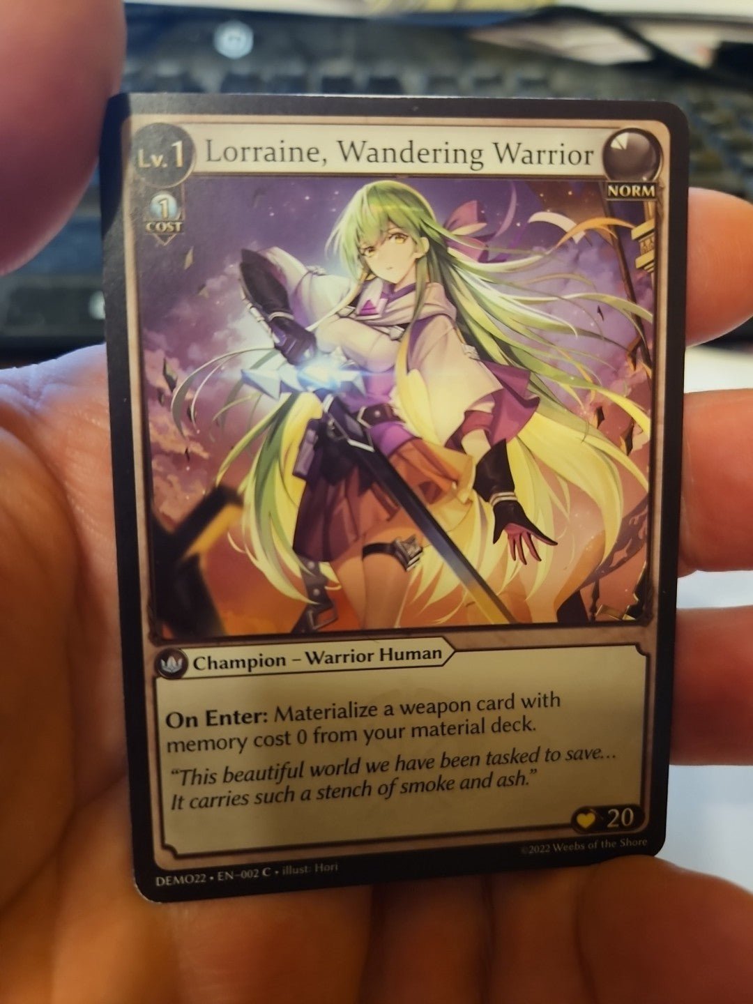 GA TCG - 2022 Demo Deck - Lorraine, Wandering Warrior - NM - NF - Anime Card Craze