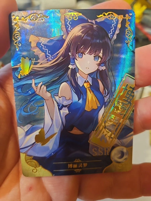 Hakurei Reimu SSR NS-12SSR-14 Goddess Story Anime TCG CCG Collectible Card - Anime Card Craze