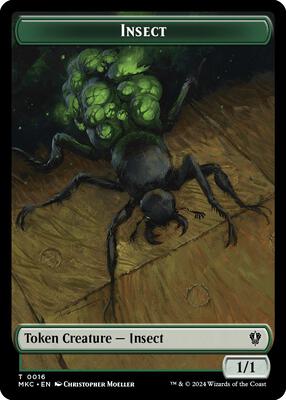 MG - Murders at Karlov Manor - Insect (0016) // Manifest Double - Sided Token - Anime Card Craze