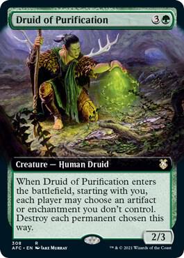 MTG - Adventures in the Forgotten Realms - Druid of Purification (Extended Art) - Anime Card Craze