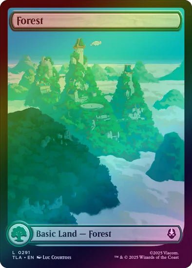 MTG - Avatar: The Last Airbender - Forest - Appa Full Art (291) - NM - Foil - Anime Card Craze