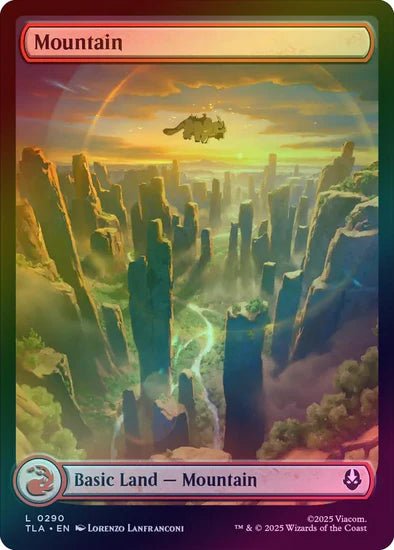 MTG - Avatar: The Last Airbender - Mountain - Appa Full Art (290) - NM - Foil - Anime Card Craze