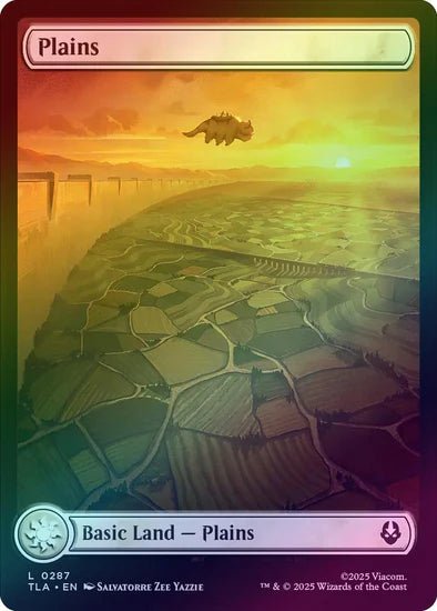 MTG - Avatar: The Last Airbender - Plains - Appa Full Art (287) - NM - Foil - Anime Card Craze