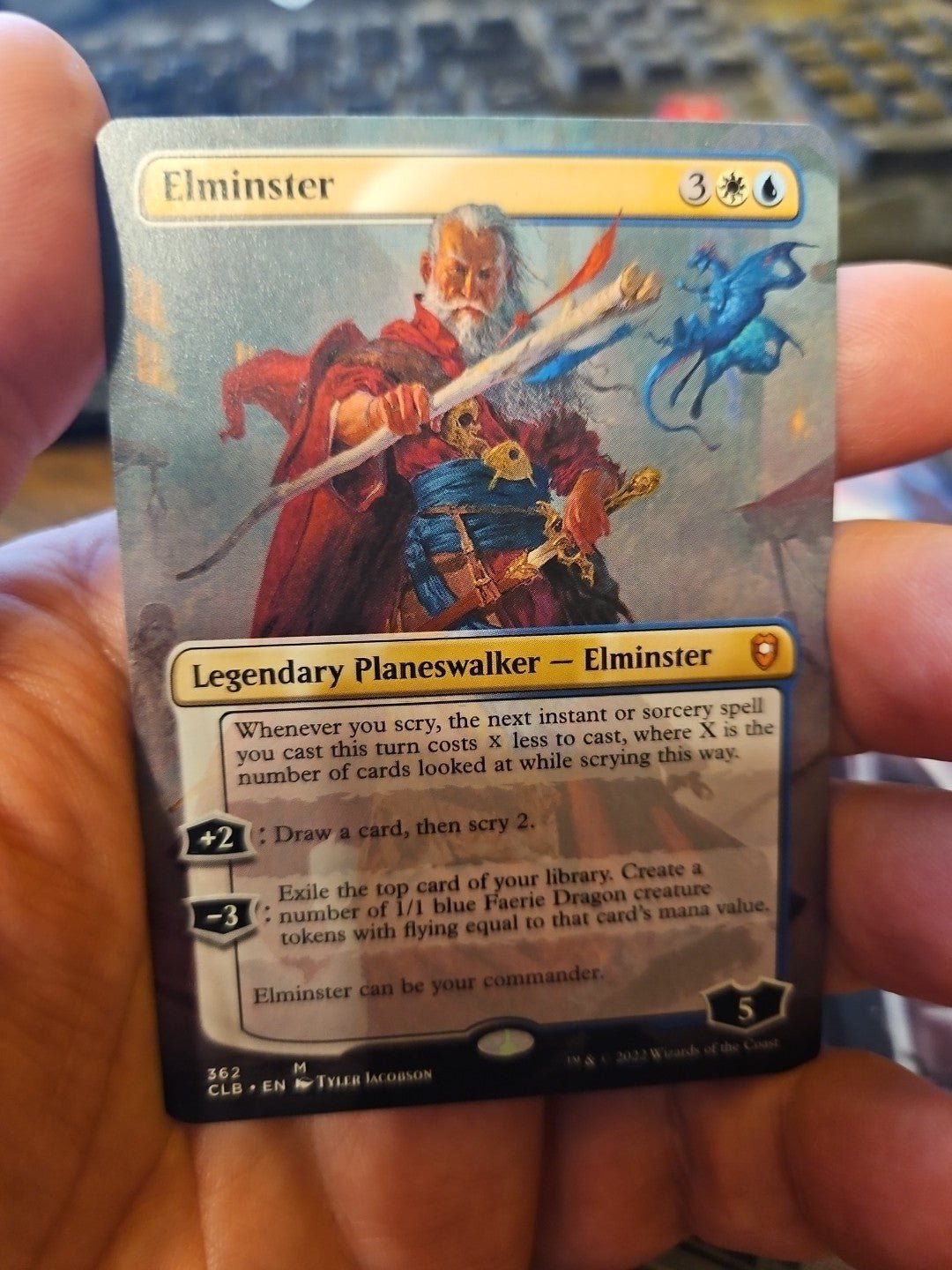 MTG - Battle for Baldur's Gate - Elminster (Borderless) - NM - NF - Anime Card Craze