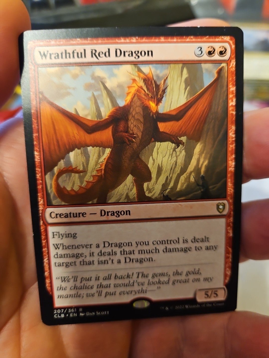 MTG - Battle for Baldur's Gate - Wrathful Red Dragon - Anime Card Craze