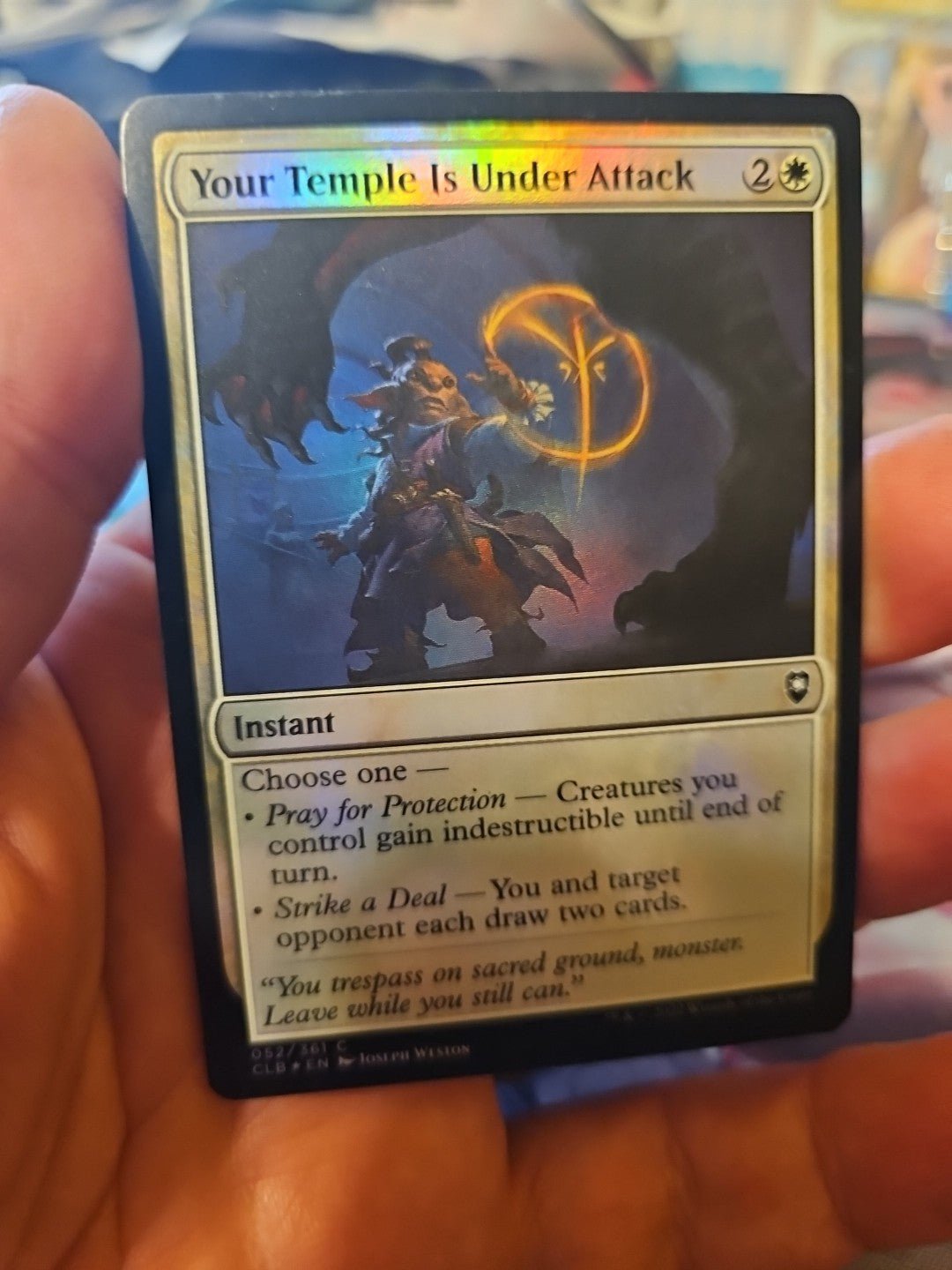 MTG - Battle for Baldur's Gate - Your Temple Is Under Attack - NM - FOIL - Anime Card Craze