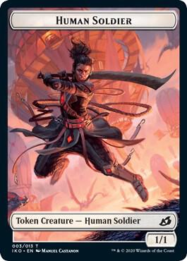 MTG - Commander 2020 - Human Soldier (003) // Zombie Double-Sided Token - Anime Card Craze
