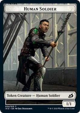 MTG - Commander 2020 - Human Soldier (004) // Zombie Double - Sided Token - Anime Card Craze