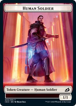 MTG - Commander 2020 - Human Soldier (005) // Zombie Double - Sided Token - Anime Card Craze