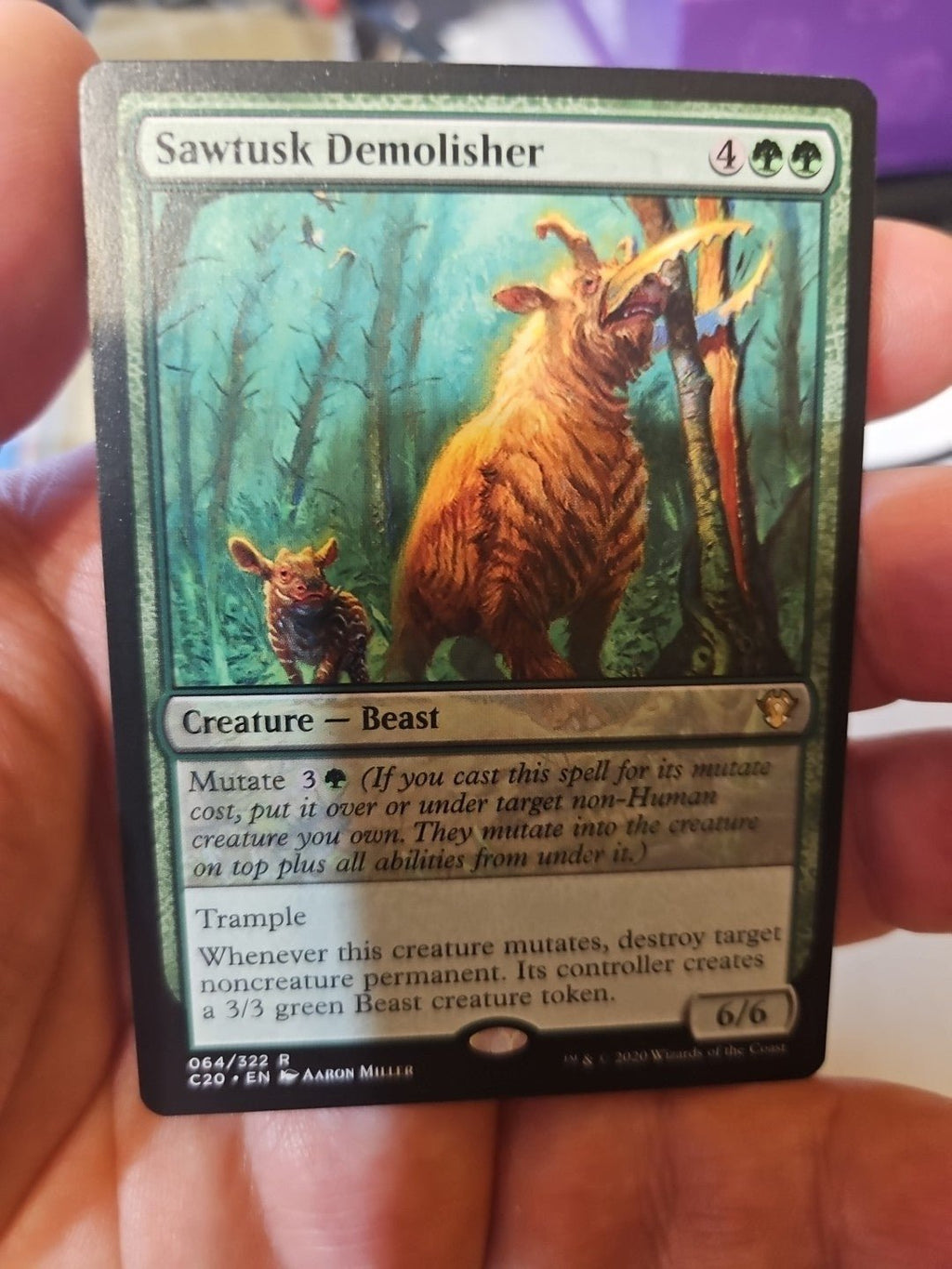 MTG - Commander 2020 - Sawtusk Demolisher - Anime Card Craze