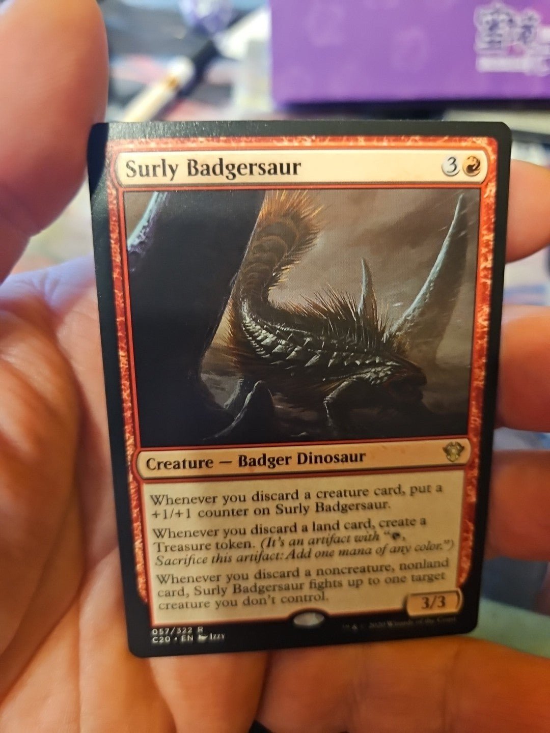 MTG - Commander 2020 - Surly Badgersaur - Anime Card Craze