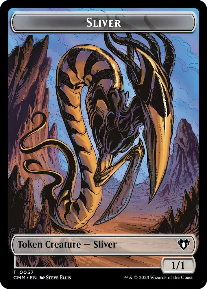 MTG - Commander Masters - Copy (0054) // Sliver Double - Sided Token - Anime Card Craze