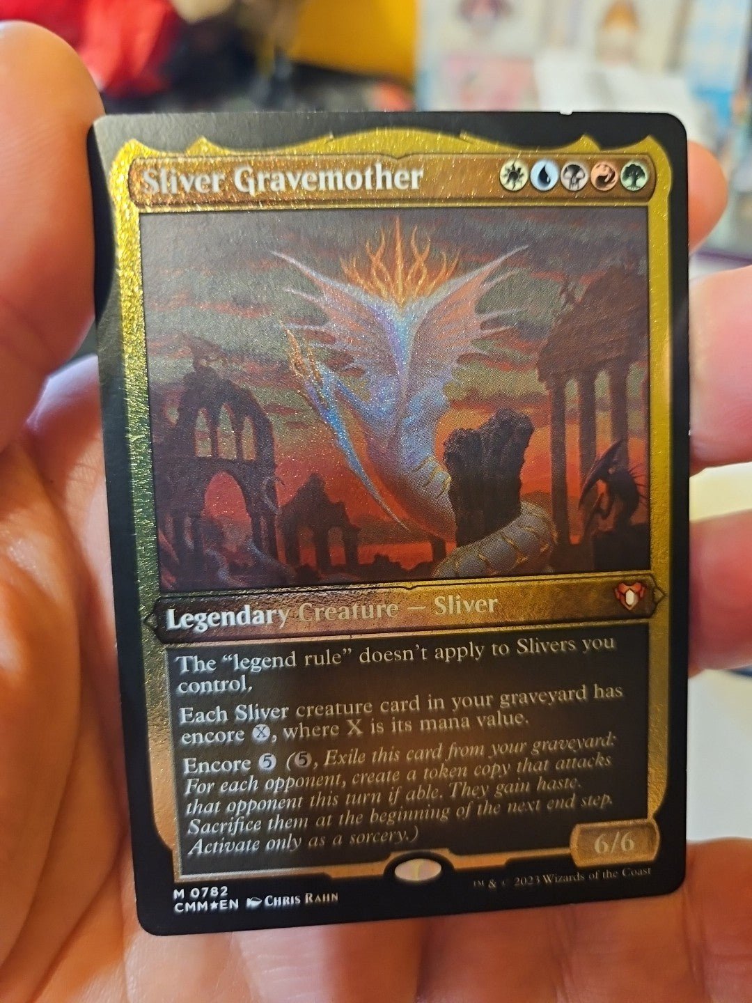MTG - Commander Masters - Sliver Gravemother (Foil Etched) - THICK Card Display - Anime Card Craze