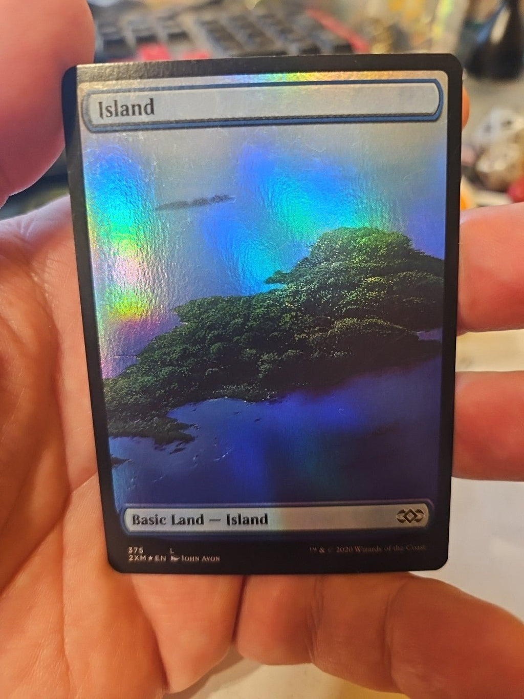 MTG - Double Masters - Island (375) - NM - Foil - Anime Card Craze