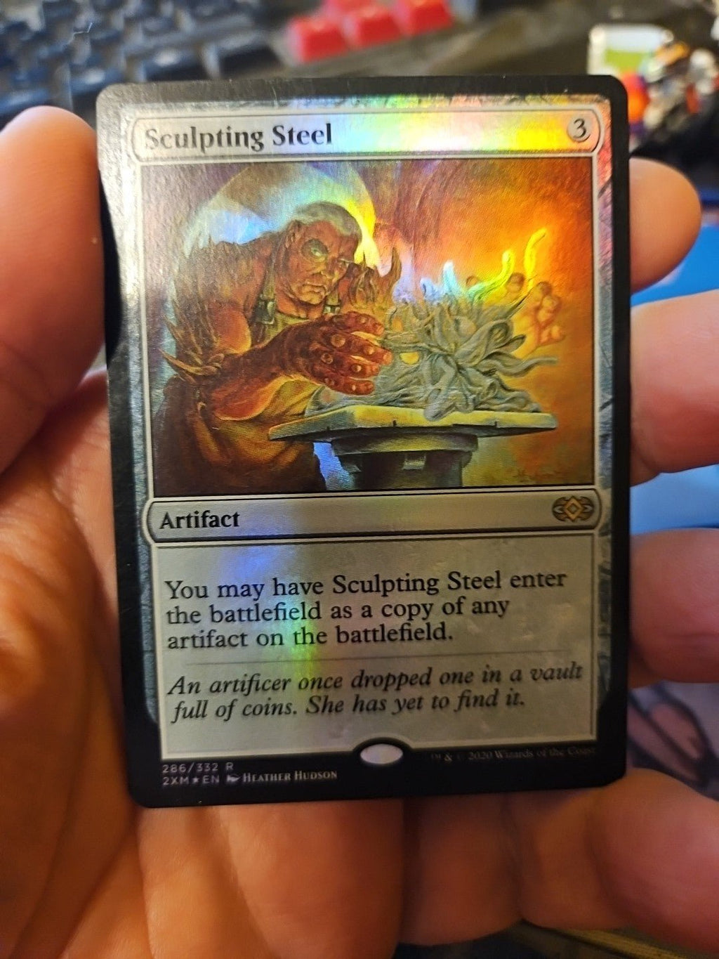 MTG - Double Masters - Sculpting Steel - NM - Foil - Anime Card Craze