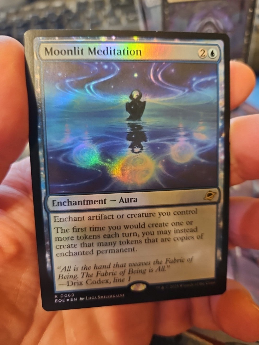 MTG - Edge of Eternites - Moonlit Meditation - NM - Foil - Anime Card Craze