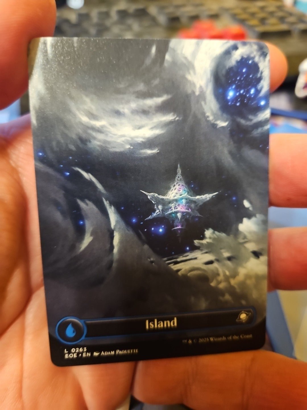 MTG - Edge of Eternities - Island (263) - Celestial Borderless - NM - NF - Anime Card Craze