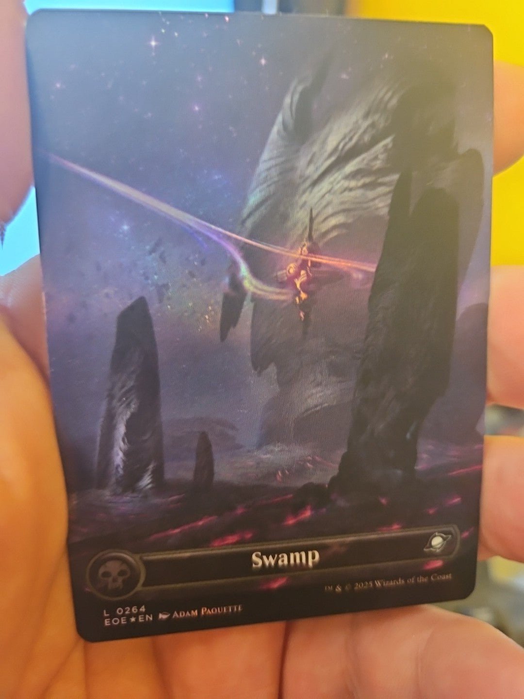 MTG - Edge of Eternities - Swamp (0264) (Borderless) - NM - FOIL - Anime Card Craze